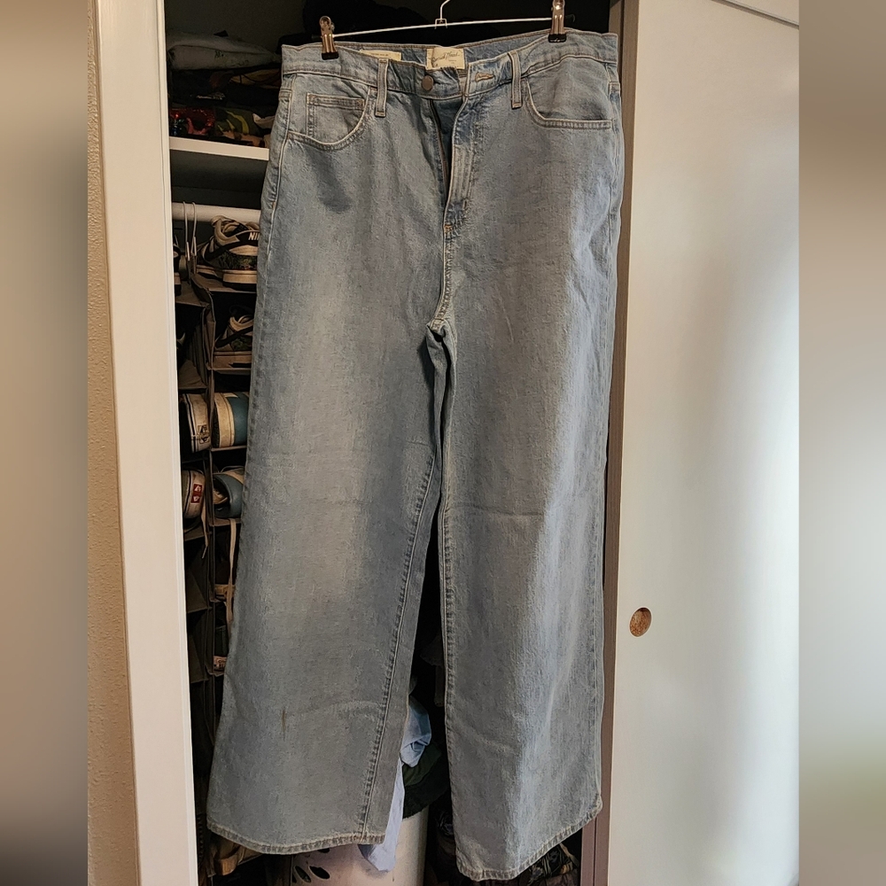 Women's Light Blue Wide Leg Jeans Size 12